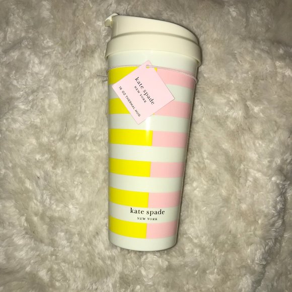 kate spade Other - Kate Spade Two-Toned Stripes Thermal Mug with Lid